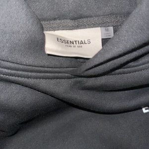 Fear Of God Essentials Medium Black Hoodie